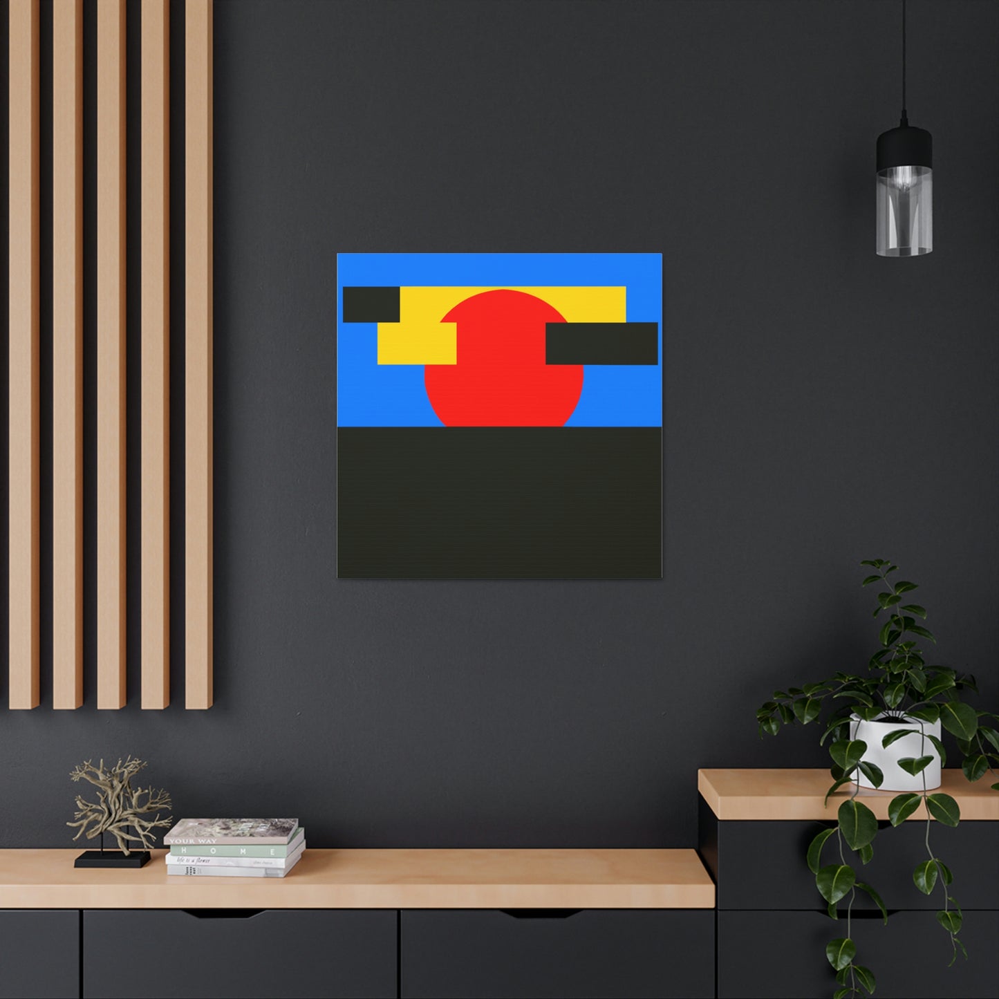 Modern Sunrise Canvas Print in Kazimir Malevich Style by PenPencilArt