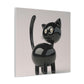 "Jeff Koons-Style Black Cat Canvas Print" by PenPencilArt
