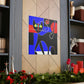 "Black Cat Canvas Print Inspired by Wassily Kandinsky" by PenPencilArt