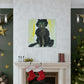 "Black Cat Inspired by Willem de Kooning Canvas Print" by PenPencilArt