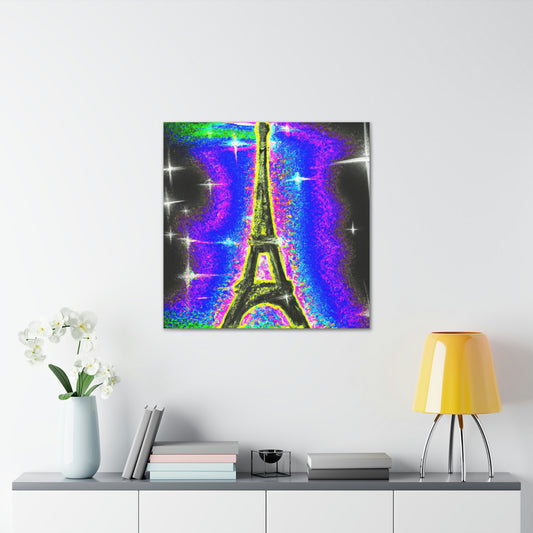 "Sparkling Eiffel Tower Inspired by Jeff Koons | Canvas Print" by PenPencilArt