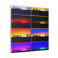 "Andy Warhol-Style Sunrise Canvas Print" by PenPencilArt