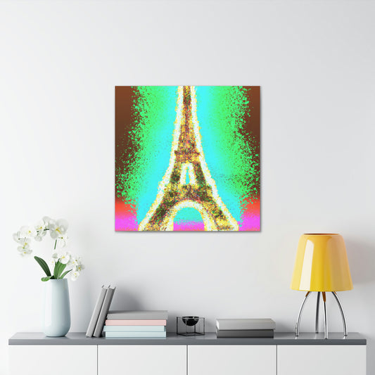 "Sparkling Eiffel Tower Canvas Print Inspired by Helen Frankenthaler" by PenPencilArt