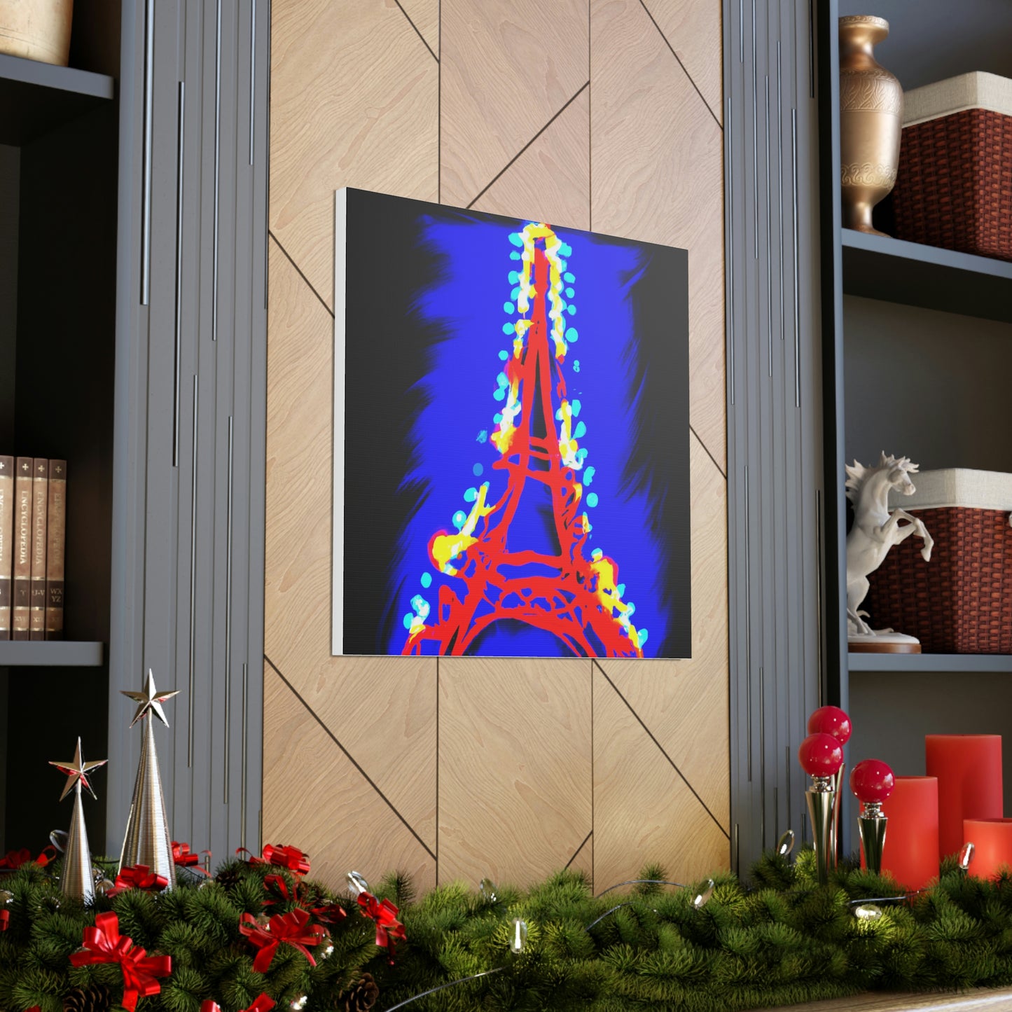 "Sparkling Eiffel Tower Art Print Inspired by Clyfford Still" by PenPencilArt