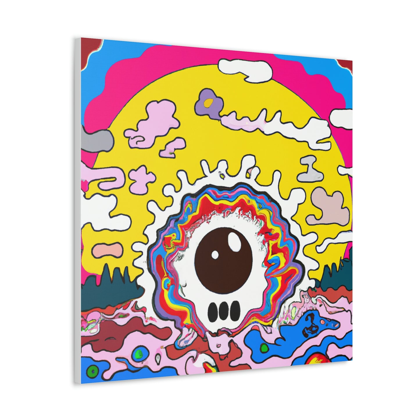 "Sunrise Style Inspired by Takashi Murakami Canvas Print" by PenPencilArt