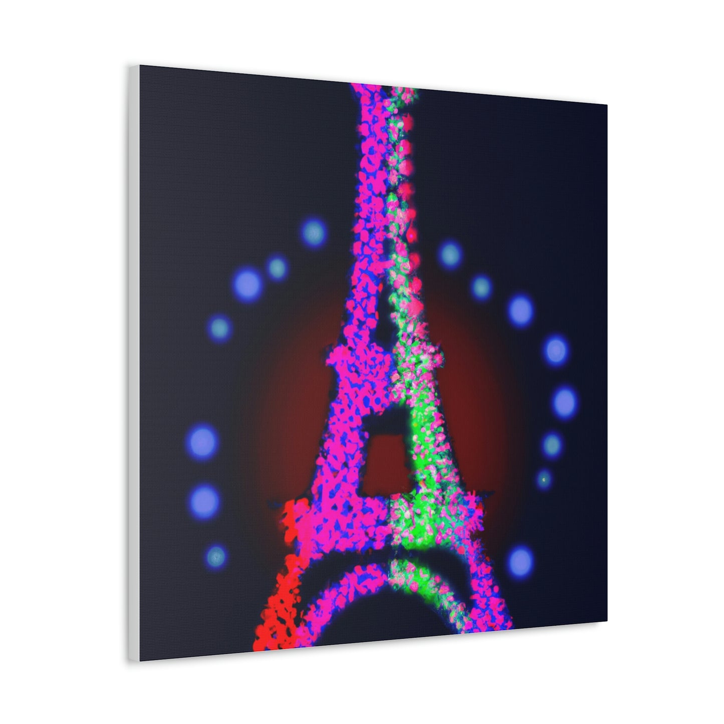 "Sparkling Eiffel Tower Canvas Print Inspired by Robert Indiana" by PenPencilArt