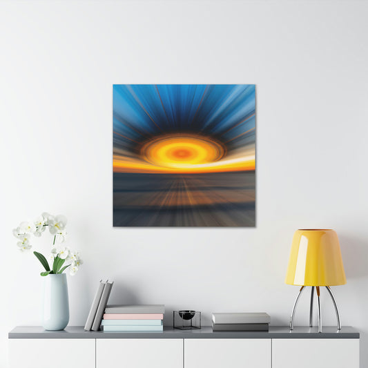 "Handmade Mel Ramos-Inspired Sunrise Canvas Print" by PenPencilArt