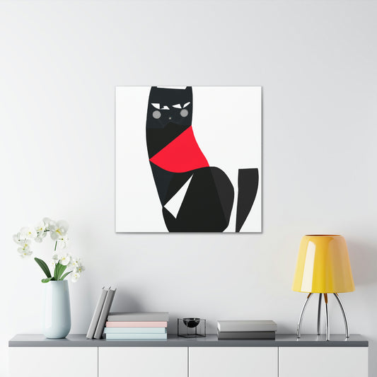 "Hariton Pushwagner-Inspired Black Cat Canvas Print" by PenPencilArt