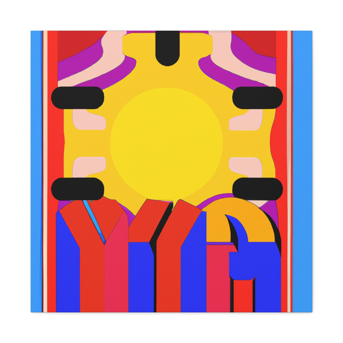 "Robert Indiana Inspired Sunrise Canvas Print" by PenPencilArt