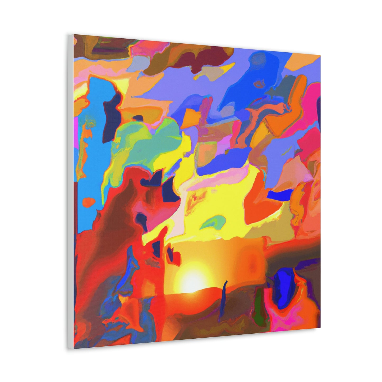 "Sunrise Canvas Print Inspired by Willem de Kooning" by PenPencilArt