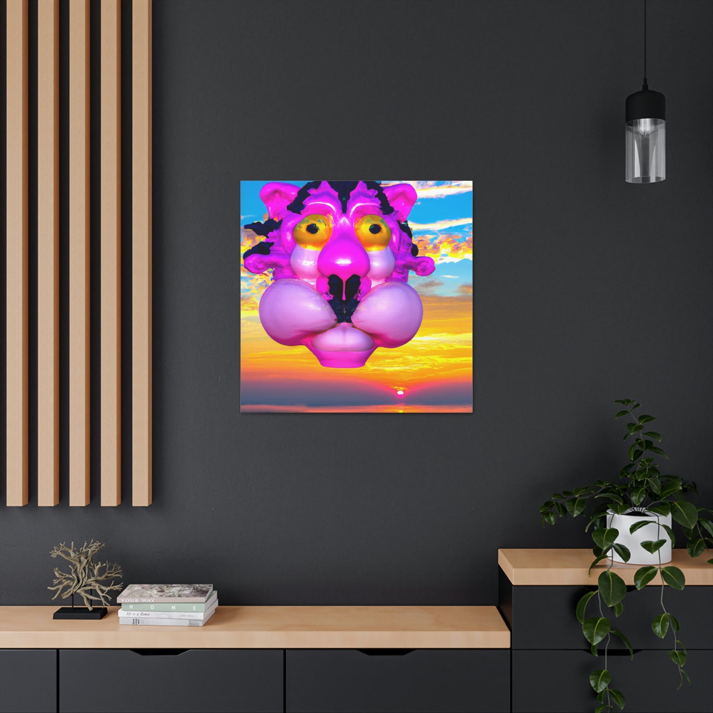 "Styled After Jeff Koons: Canvas Print of a Sunrise" by PenPencilArt