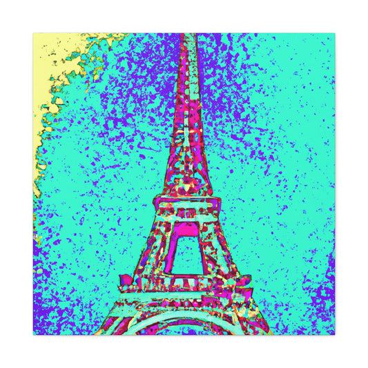 "Sparkling Eiffel Tower Art Print - Andy Warhol Style" by PenPencilArt
