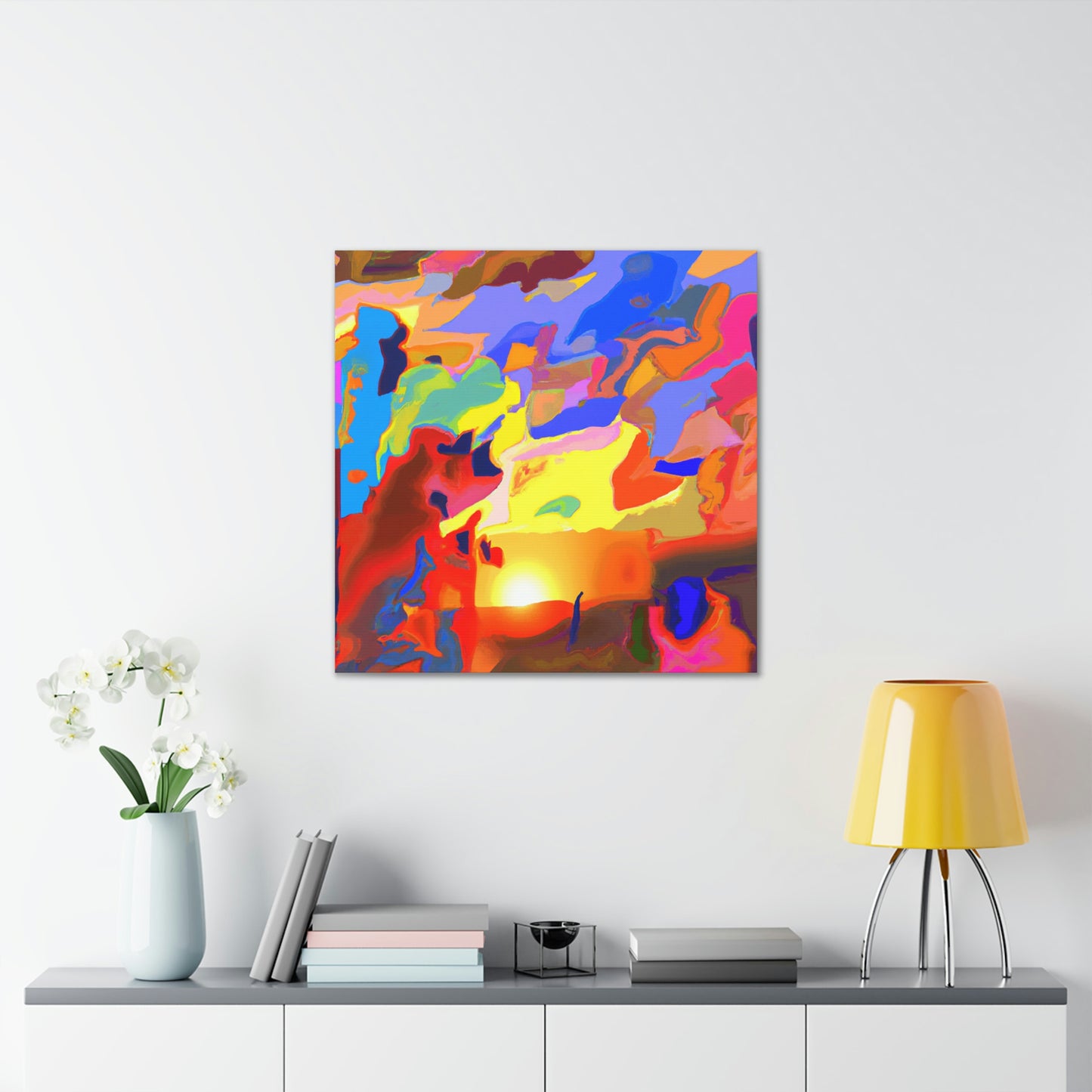 "Sunrise Canvas Print Inspired by Willem de Kooning" by PenPencilArt