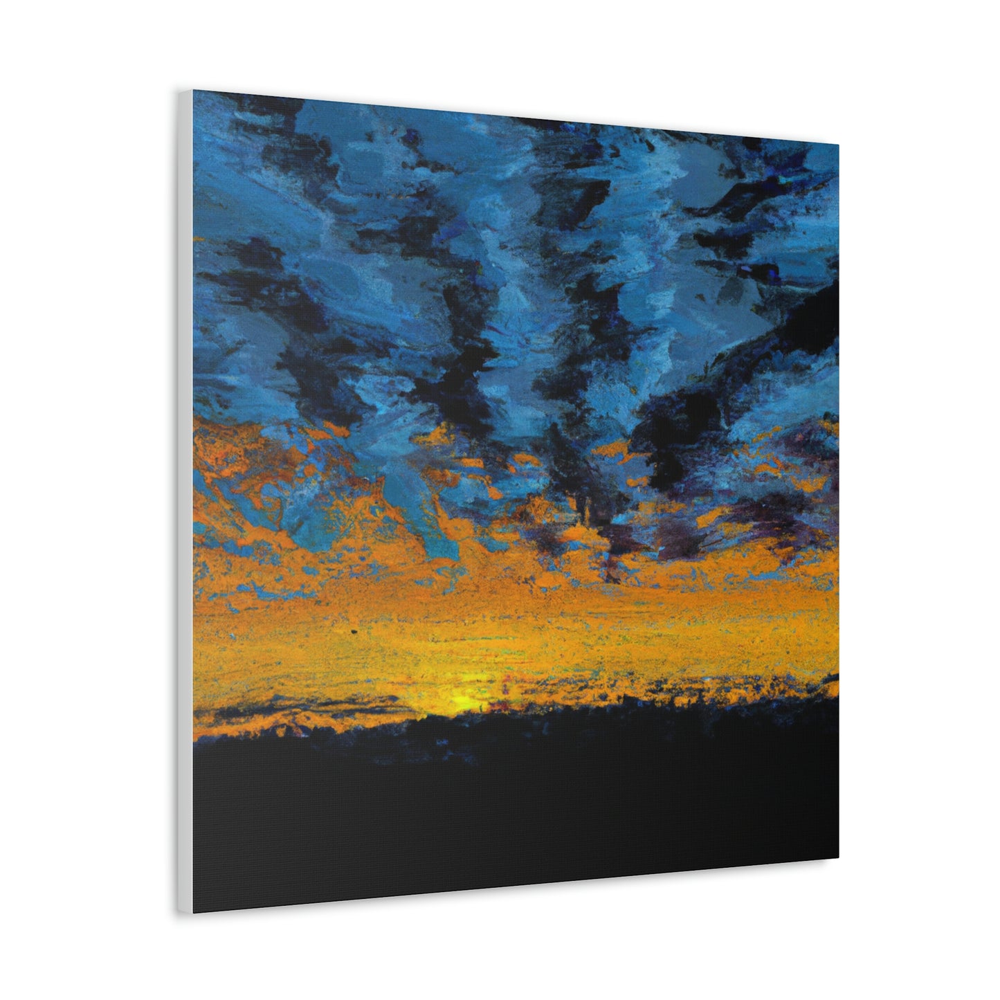 "Jackson Pollock-Inspired Sunrise Canvas Print" by PenPencilArt