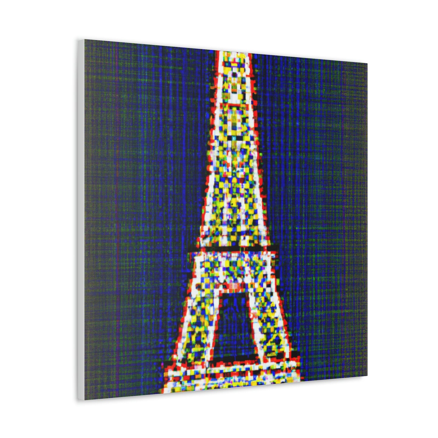 Kazimir Malevich-Inspired Sparkling Eiffel Tower Canvas Print by PenPencilArt