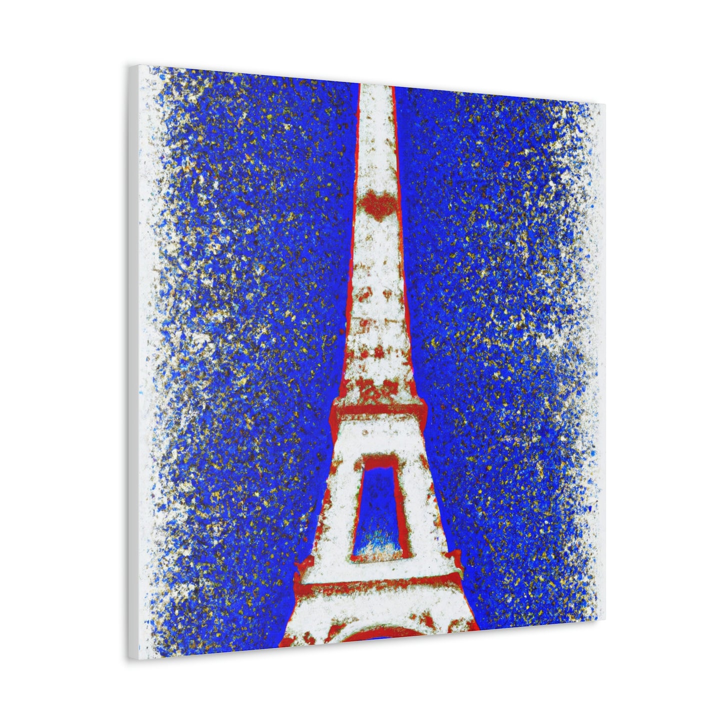 Eiffel Tower Canvas Print Inspired by Mark Rothko with Sparkles by PenPencilArt