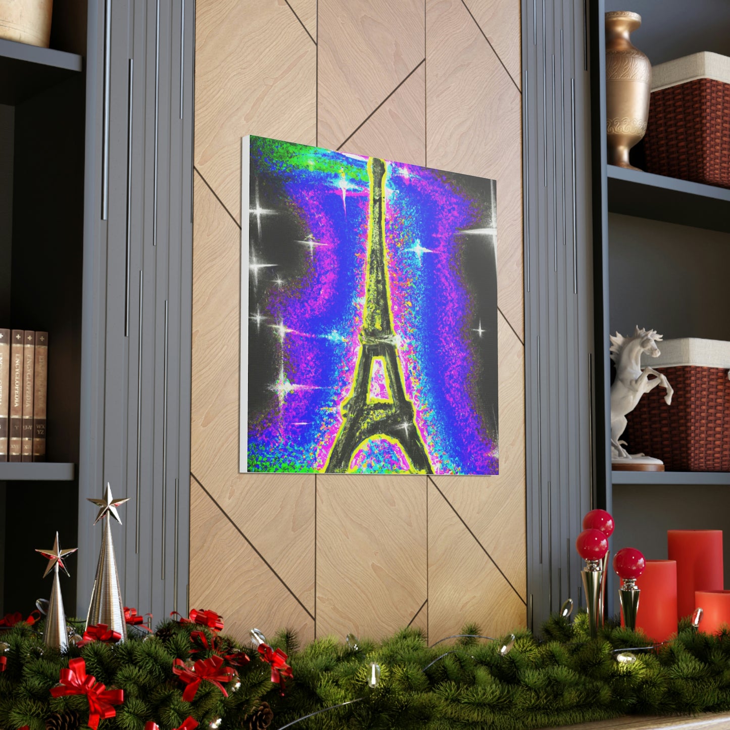 "Sparkling Eiffel Tower Inspired by Jeff Koons | Canvas Print" by PenPencilArt