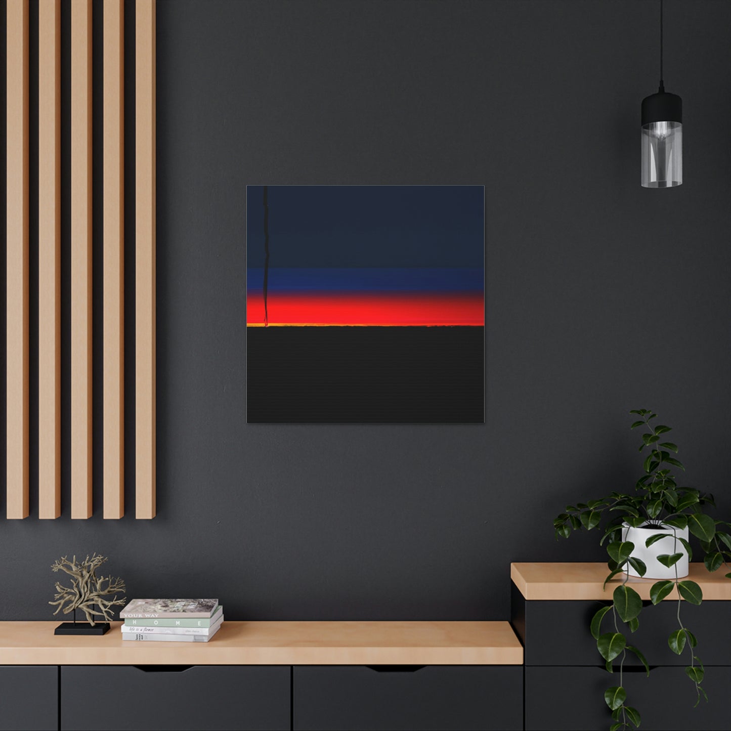 "Clyfford Still Inspired Sunrise Canvas Print" by PenPencilArt