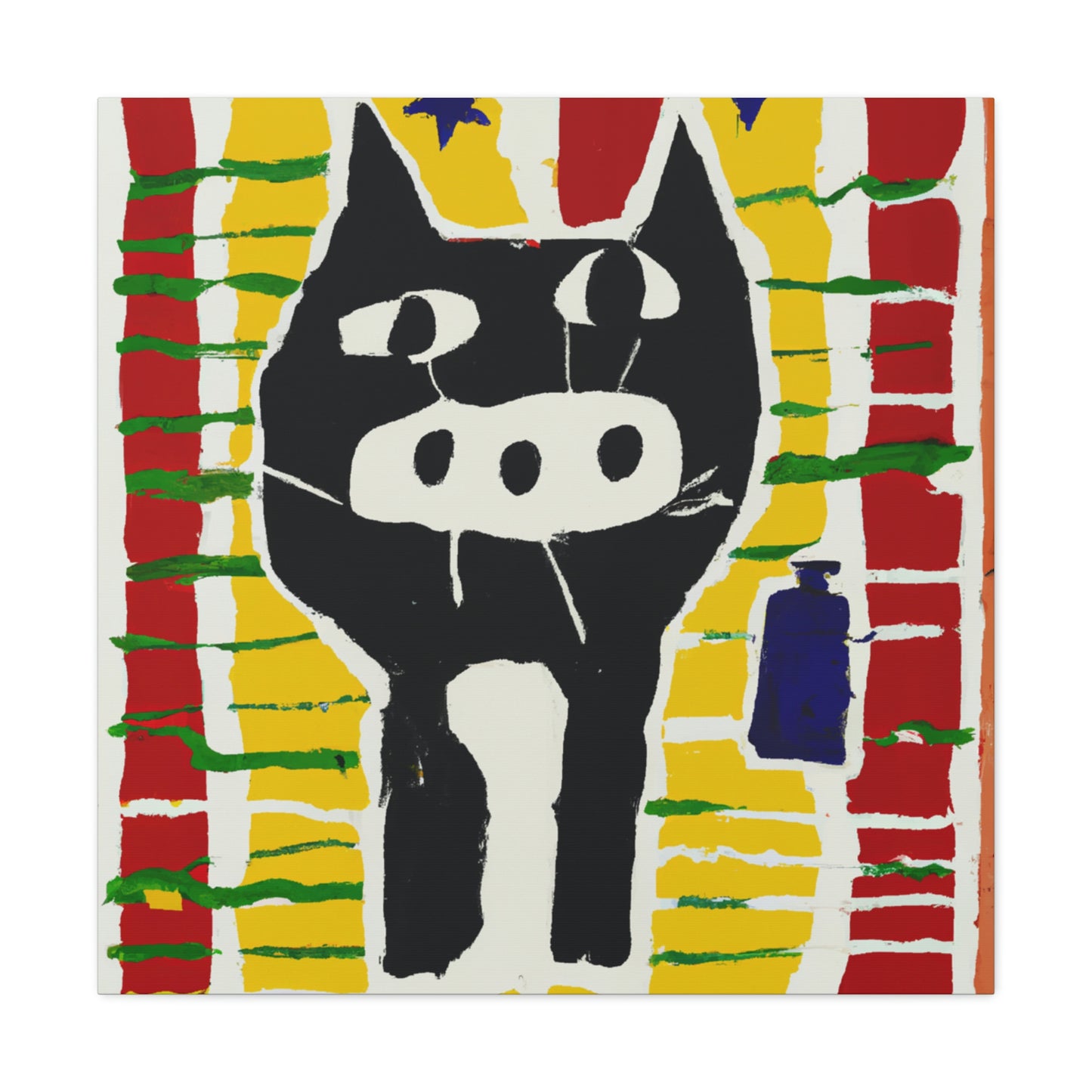 "Jasper Johns Inspired Felix the Cat Canvas Prints" by PenPencilArt