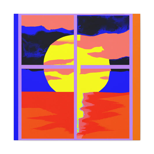 "Jasper Johns Style Sunrise Canvas Prints" by PenPencilArt