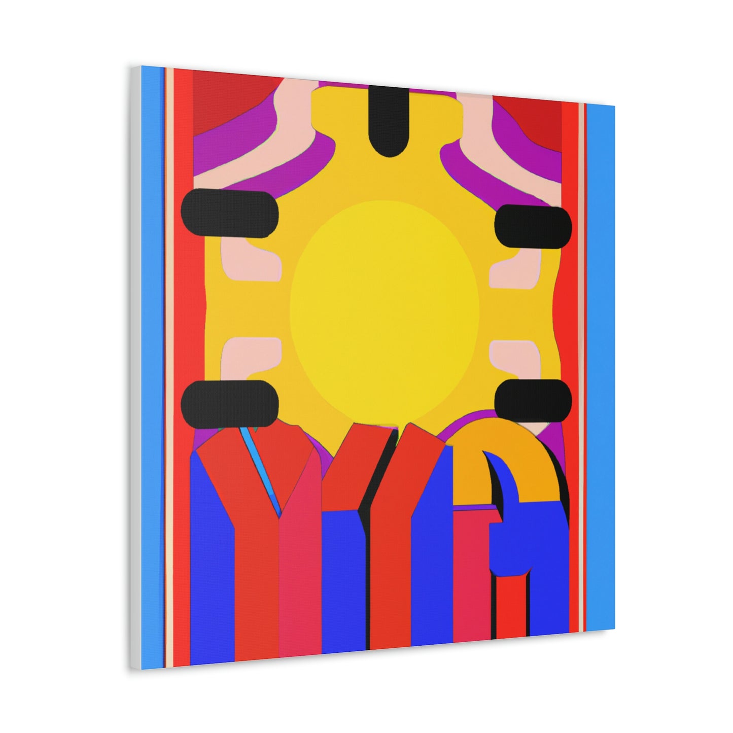 "Robert Indiana Inspired Sunrise Canvas Print" by PenPencilArt