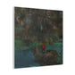 "Canvas Print - Black Cat in Mark Rothko-Inspired Style" by PenPencilArt