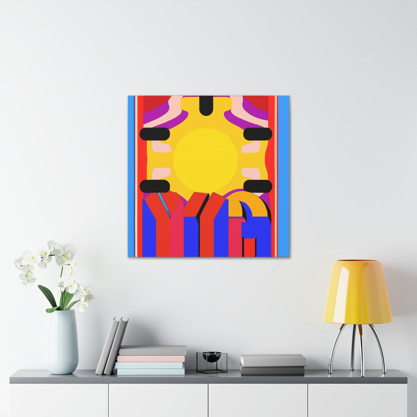 "Robert Indiana Inspired Sunrise Canvas Print" by PenPencilArt