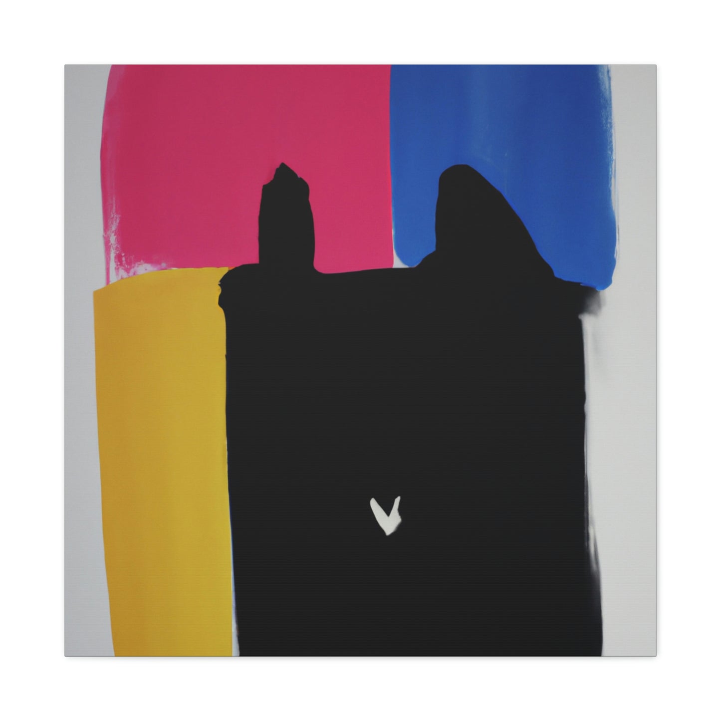 "Helen Frankenthaler Inspired Canvas Print of Black Cat" by PenPencilArt