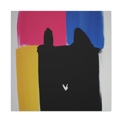 "Helen Frankenthaler Inspired Canvas Print of Black Cat" by PenPencilArt