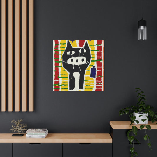 "Jasper Johns Inspired Felix the Cat Canvas Prints" by PenPencilArt