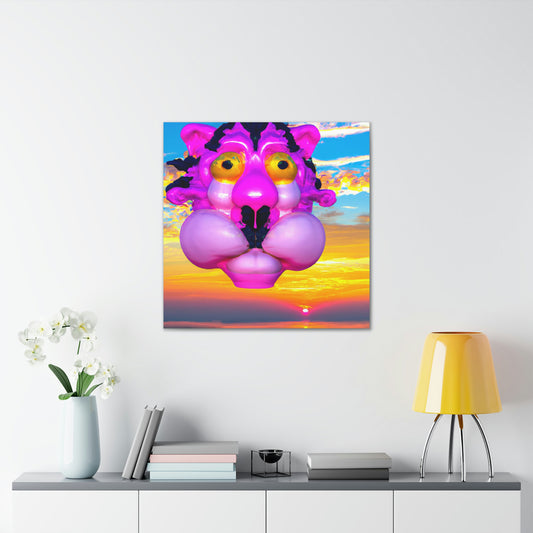 "Styled After Jeff Koons: Canvas Print of a Sunrise" by PenPencilArt