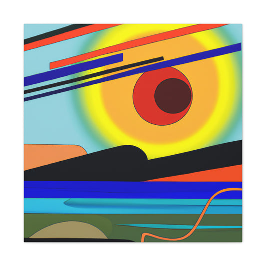 "Sunrise Canvas Print - Inspired by Wassily Kandinsky" by PenPencilArt