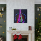 "Sparkling Eiffel Tower Canvas Print Inspired by Robert Indiana" by PenPencilArt