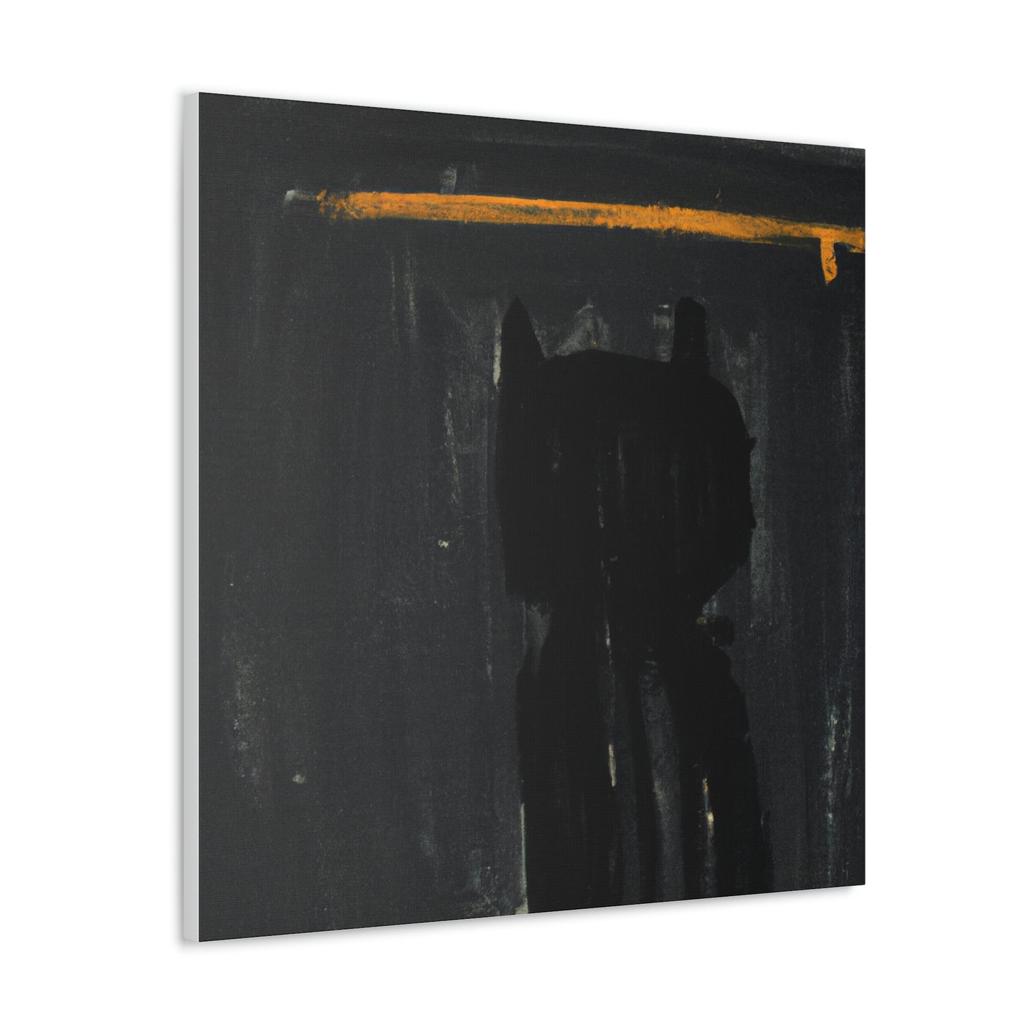 "Black Cat Wall Art in a Style Inspired by Clyfford Still" by PenPencilArt