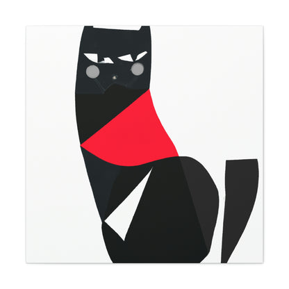 "Hariton Pushwagner-Inspired Black Cat Canvas Print" by PenPencilArt