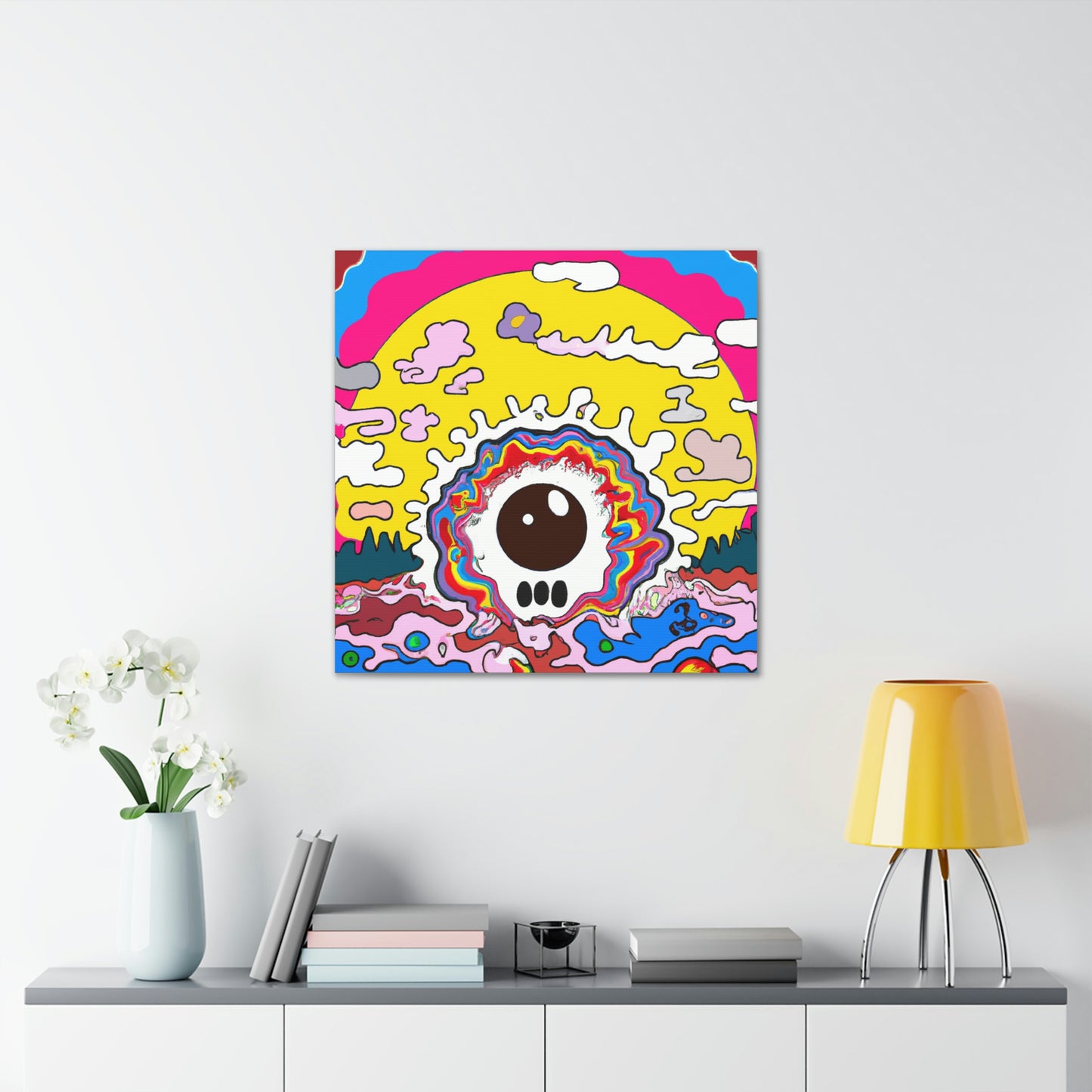 "Sunrise Style Inspired by Takashi Murakami Canvas Print" by PenPencilArt