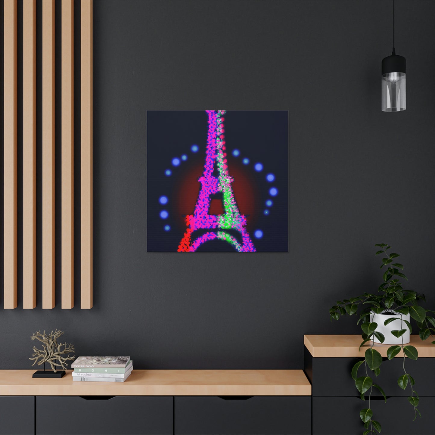 "Sparkling Eiffel Tower Canvas Print Inspired by Robert Indiana" by PenPencilArt