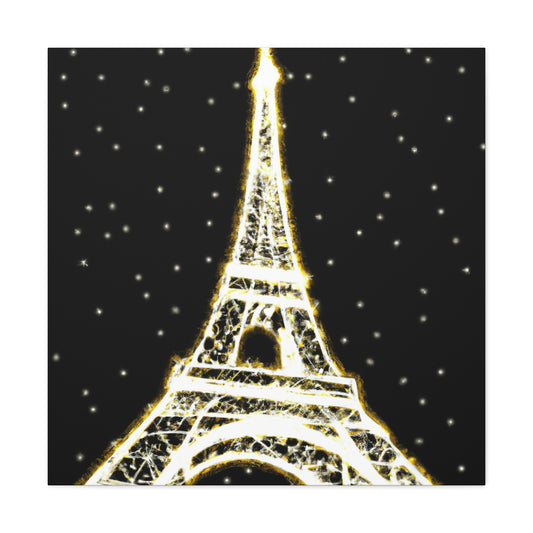 "James Gill Inspired Sparkling Eiffel Tower Canvas Print" by PenPencilArt