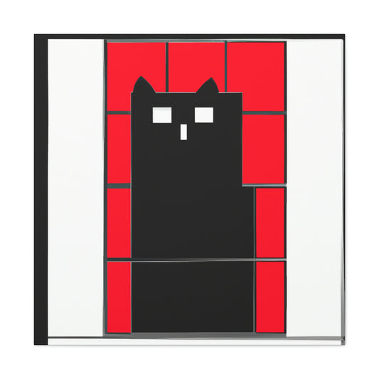 "Kazimir Malevich-Inspired Black Cat Canvas Print" by PenPencilArt