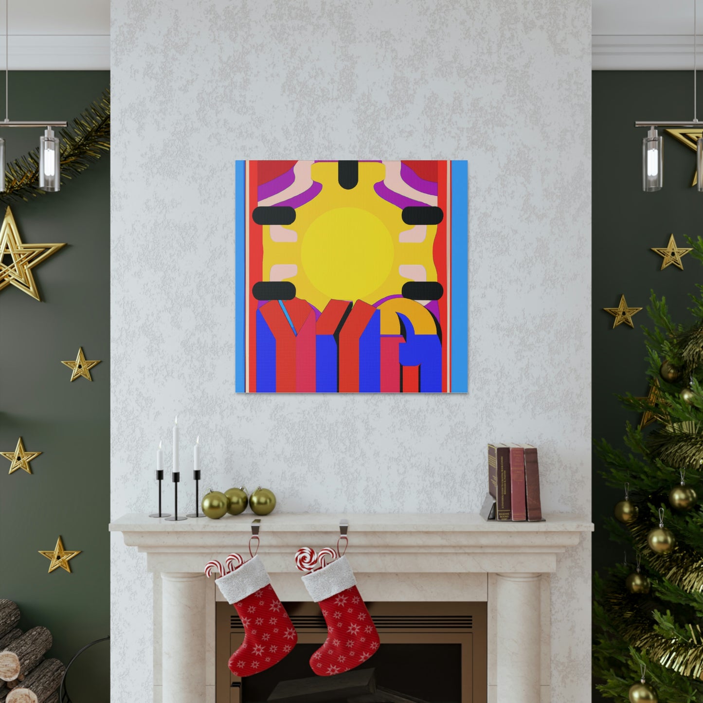 "Robert Indiana Inspired Sunrise Canvas Print" by PenPencilArt