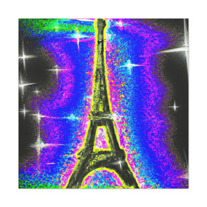 "Sparkling Eiffel Tower Inspired by Jeff Koons | Canvas Print" by PenPencilArt