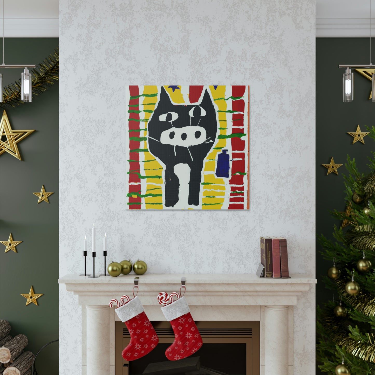 "Jasper Johns Inspired Felix the Cat Canvas Prints" by PenPencilArt