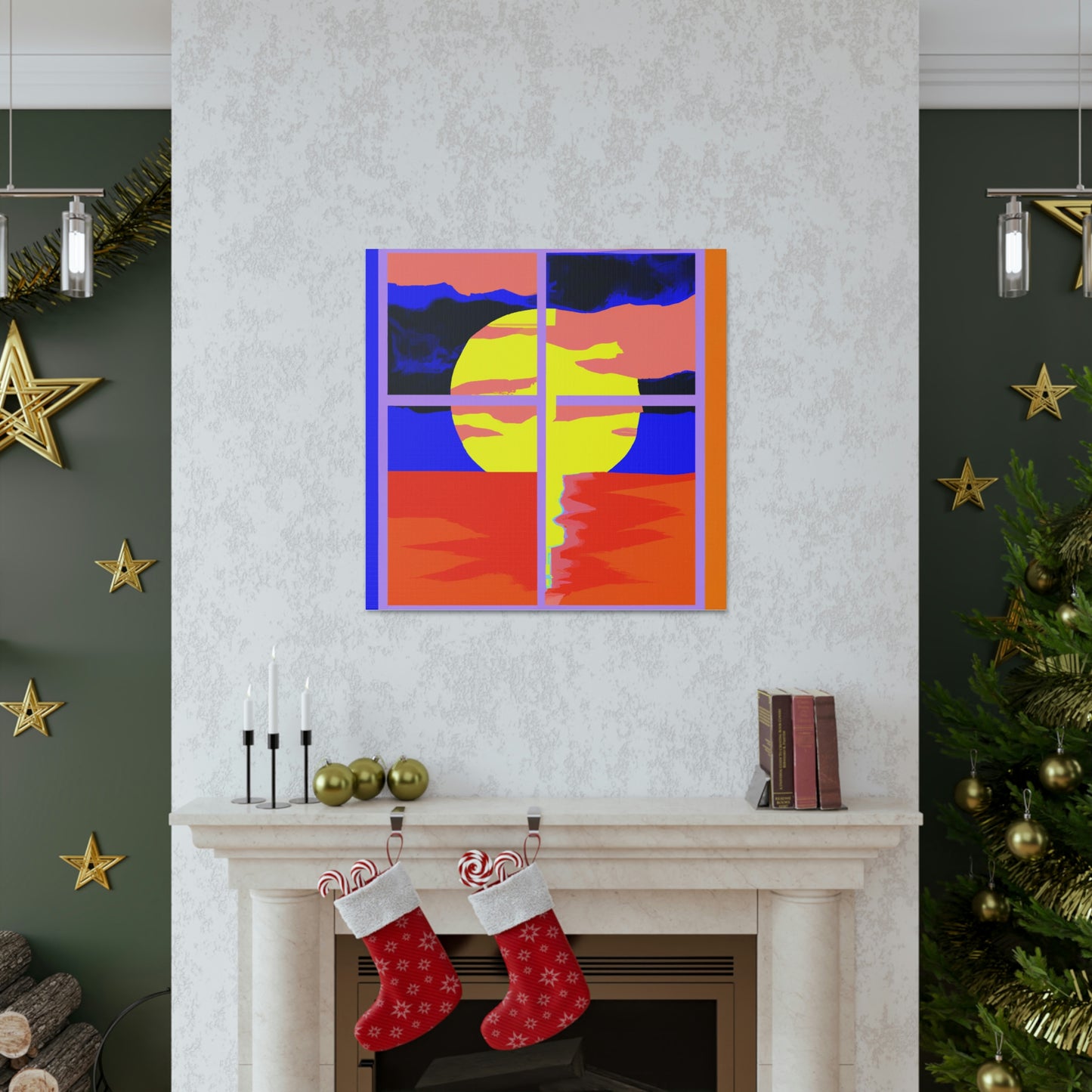 "Jasper Johns Style Sunrise Canvas Prints" by PenPencilArt