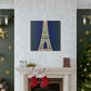 Kazimir Malevich-Inspired Sparkling Eiffel Tower Canvas Print by PenPencilArt