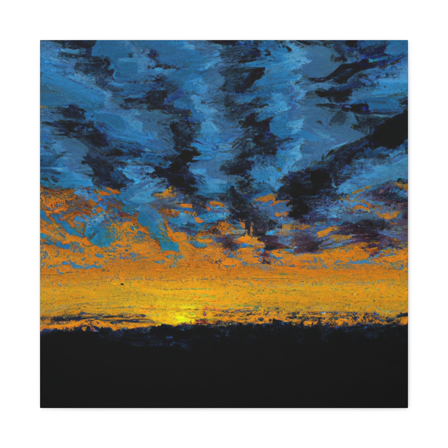 "Jackson Pollock-Inspired Sunrise Canvas Print" by PenPencilArt